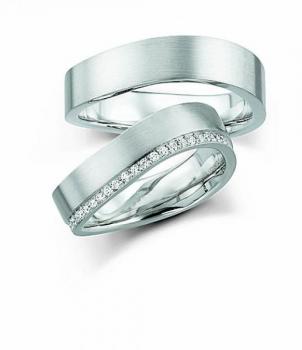 Trauringe Weissgold von Fischer 0605384/055